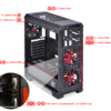 GABINETE CASE-VTIPTOVM3FCAF GAMING NEGRO/ROJO