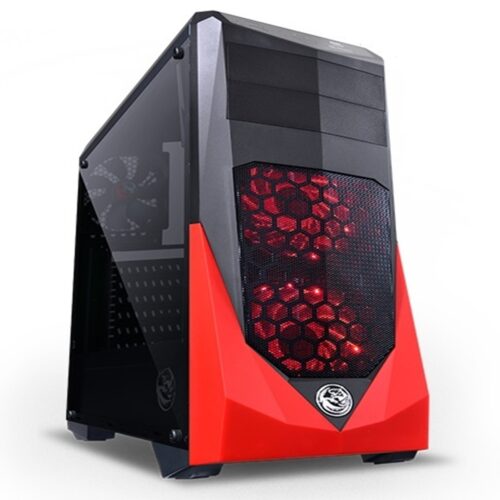 GABINETE CASE-VTIPTOVM3FCAF GAMING NEGRO/ROJO