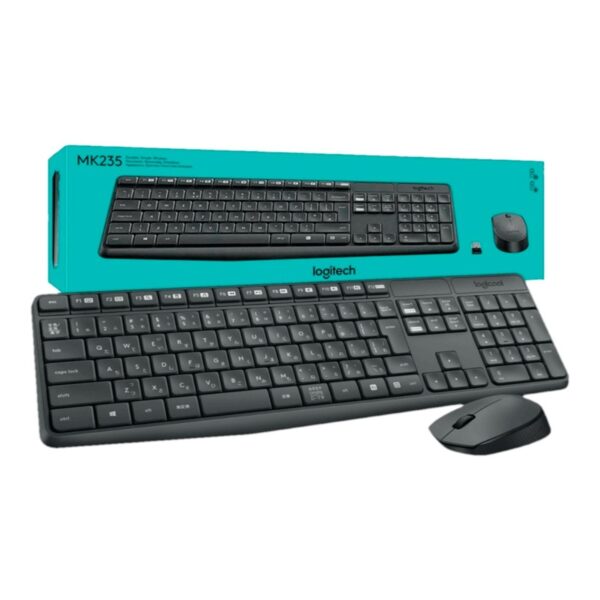 TECLADO LOGITECH + RATÓN USB NEGRO MK235 ESPAÑOL INLÁMBRICO