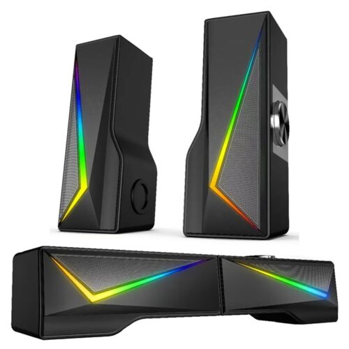 SPEAKER SATELLITE AS-92003B GAMING RGB USB PRETO
