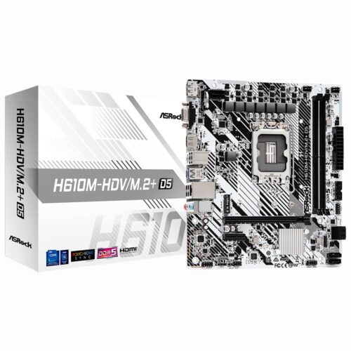 PLACA MADRE ASROCK H610M-HDV/M.2+ D5 SOCKET LGA 1700 / VGA / DDR5