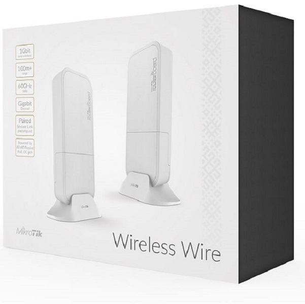 MIKROTIK WIRELESS WIRE RBWAPG-60ADKIT 60GHZ LINK 1GBPS L3