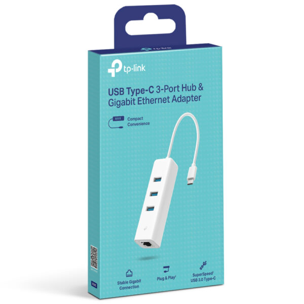 HUB  3P. USB TYPE-C TP-LINK UE330C ETHERNET GIGABIT 3USB 3.O/RJ45