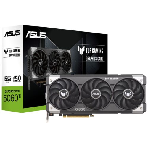 PLACA DE VÍDEO ASUS TUF GAMING 16GB GEFORCE RTX5060TI GDDR7 - TUF-RTX5060TI-16G-GAMING