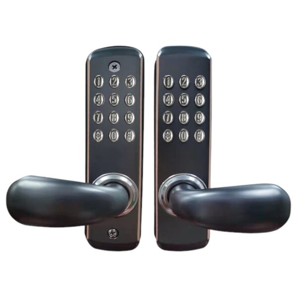 CERRADURA MECÁNICA S701-2 CONTRASEÑA/LLAVE INTERIOR-EXTERIOR NEGRO