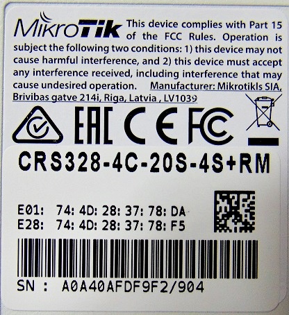 8cc31-2868a SWITCH MIKROTIK SMART CRS328-4C-20S-4S+RM EU L5