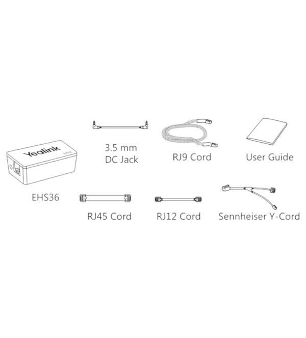 YEALINK EHS36 ADAPTADOR INALÁMBRICO DE AURICULARES TELÉFONO IP