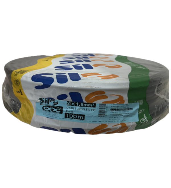 CABLE SILFLEX PP 300/500V 2*1 -5MM 100M NEGRO