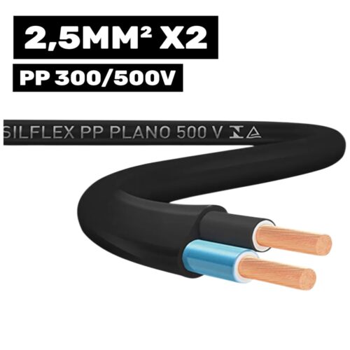 9615 CABLE SILFLEX PP 300/500V 2*2 -5MM 100M NEGRO