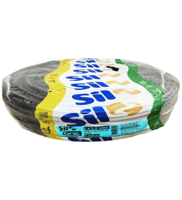 CABLE SILFLEX PP 300/500V 2*2 -5MM 100M NEGRO