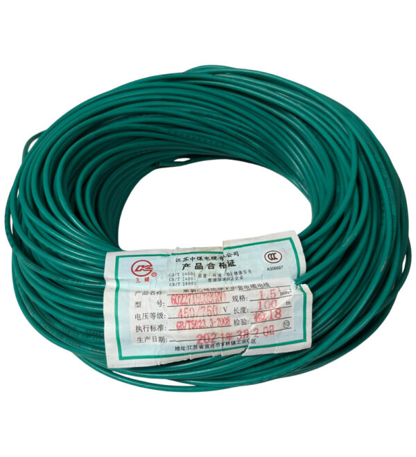CABLE FLEXIBLE CANAL 450/750V 1 -5MM 100M VERDE