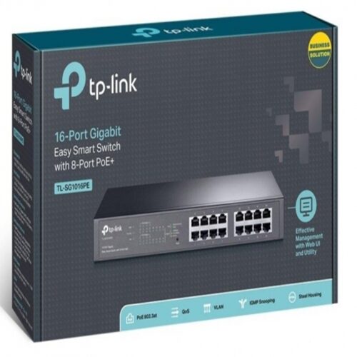 HUB SWITCH TP-LINK 16P TL-SG1016PE 10/100/1000 POE TL-SG1016PE
