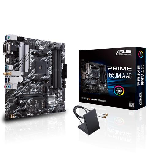 MB AM4 ASUS PRIME B550M-A AC WIFI DDR4 HDMI/DVI VGA/2M.2