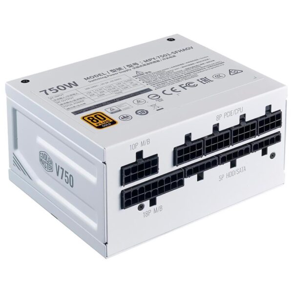 FUENTE 750W COOLER MASTER V750 SFX 80+ GOLD FULL-M MPY-7501-SFHAGV WHITE
