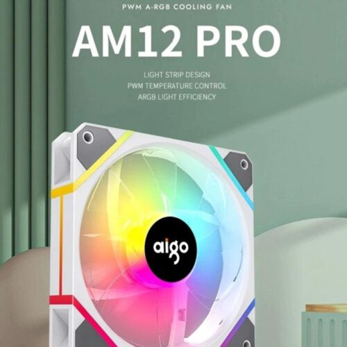 COOLER FAN AIGO DARKFLASH AM12 PRO RGB WHITE
