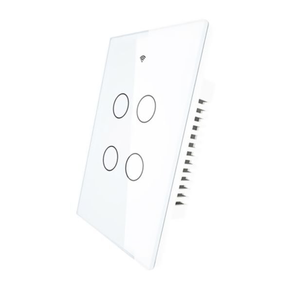 INTERRUPTOR SMART TOUCH MOES ZIGBEE ZS-US4-WH-MS WHITE/ 4INTERRU