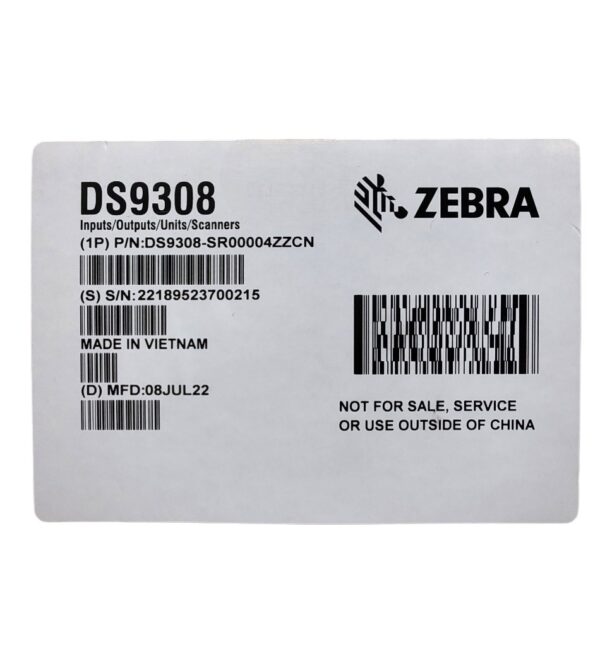 LECTOR DE CÓDIGOS DE BARRAS ZEBRA DS9308 2D QR USB